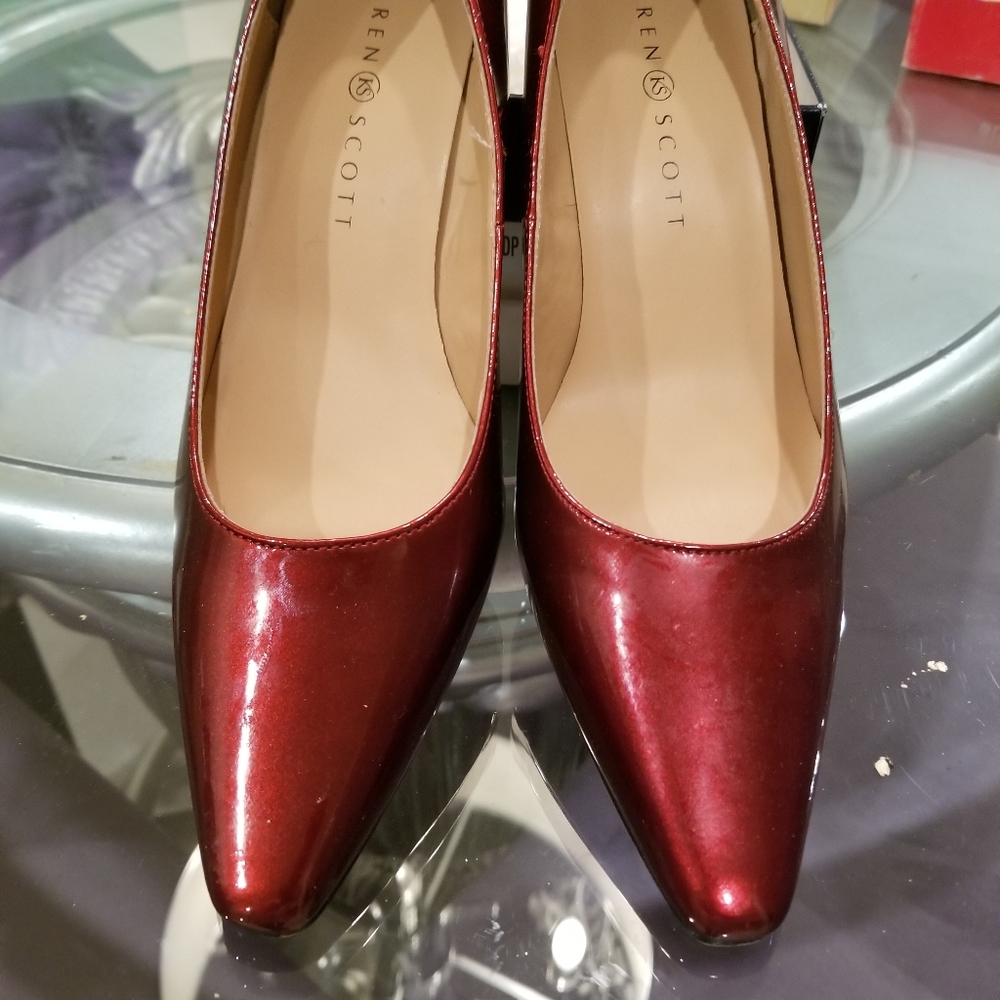 Burnt Red Patent leather Shoes